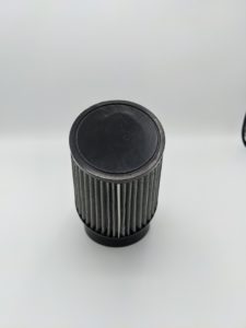 V-Twin air filter, 45-degree clamp-neck, front view