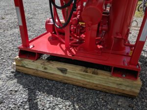 Vacuum Dehydrator, view of skid base