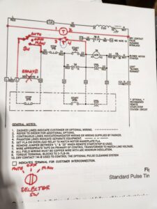 Dust collector control unit electrical schematic