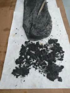 Dirty Bag Filters after Flushing Operation at Steel Mill