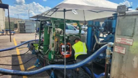 PFP Service Crew performs high velocity flushing for a major steel manufacturer.